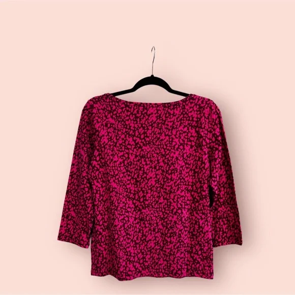 TALBOTS Cotton Long Sleeve Tee/ Shiraz Cabare - Picture 2 of 4